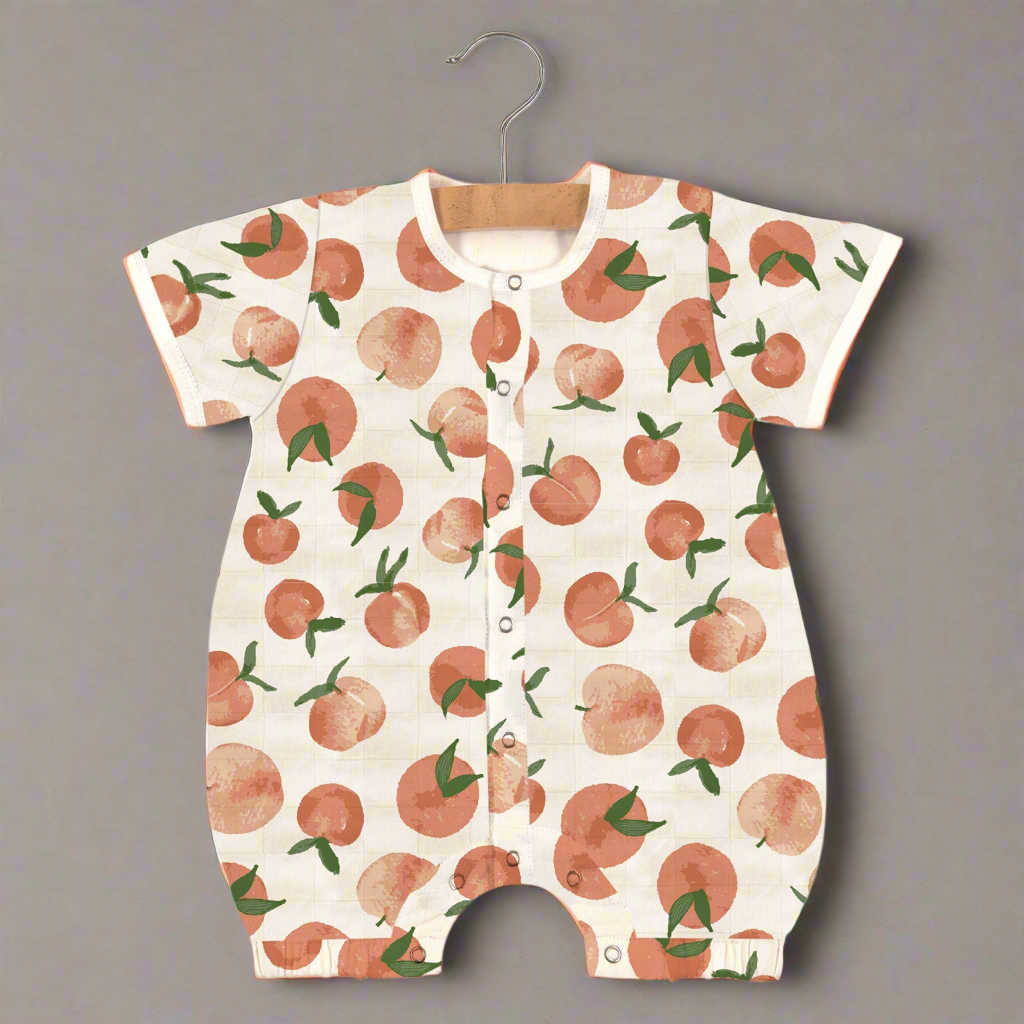 Carnelian Peaches Bamboo Newcastle Mini Romper